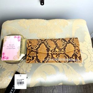 VEGAN Leopard Wallets Women’s Checkbook ID card